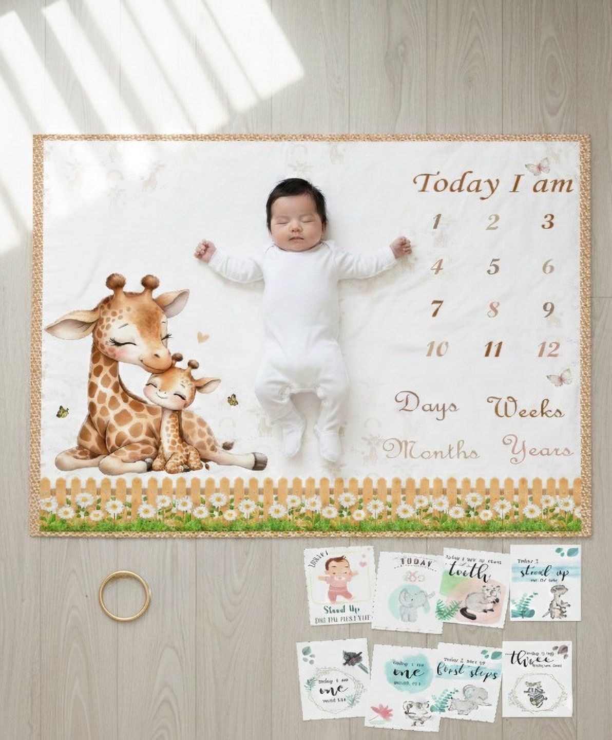 Printed Single Crib Baby Blanket for Mild Winter