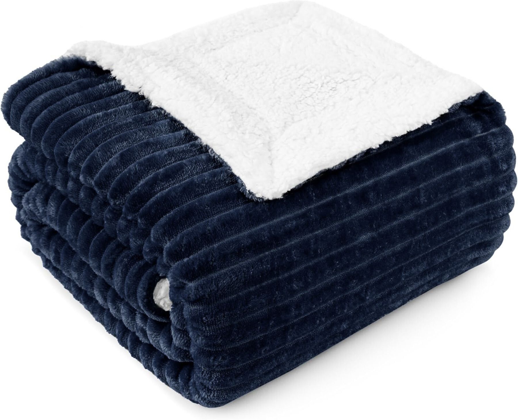 bedcoudre Striped Crib Sherpa Blanket for Heavy Winter-picture-28