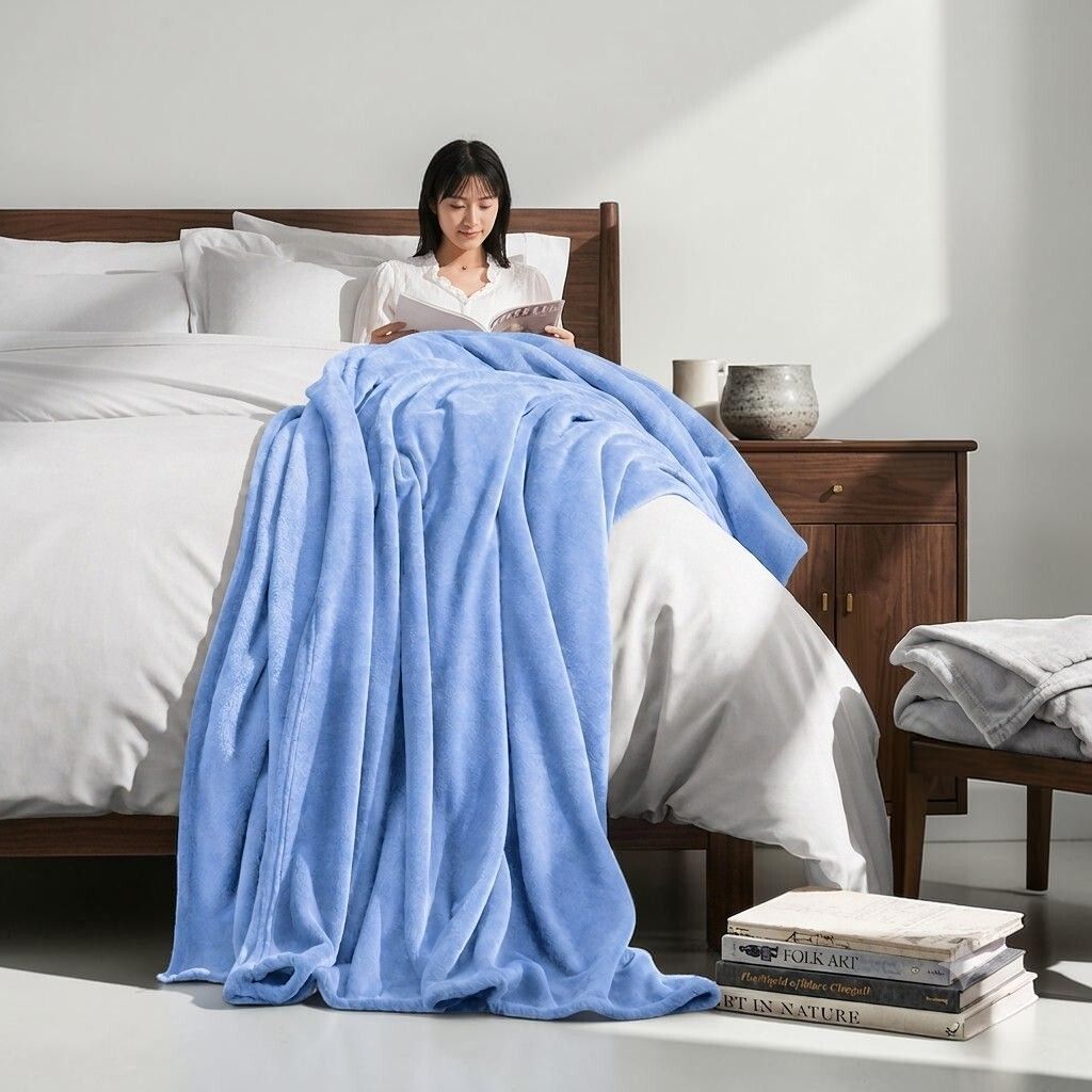 rolling animal Solid Double Fleece Blanket for All Season-picture-33