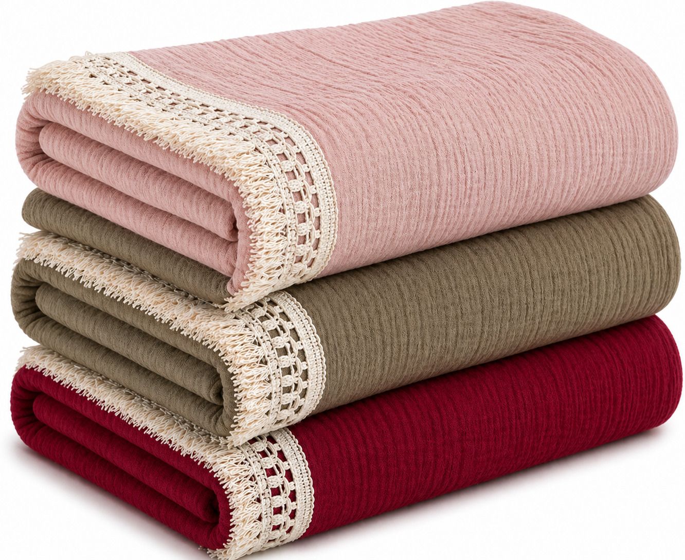 Solid Single Swaddling Baby Blanket for All Season-image-48