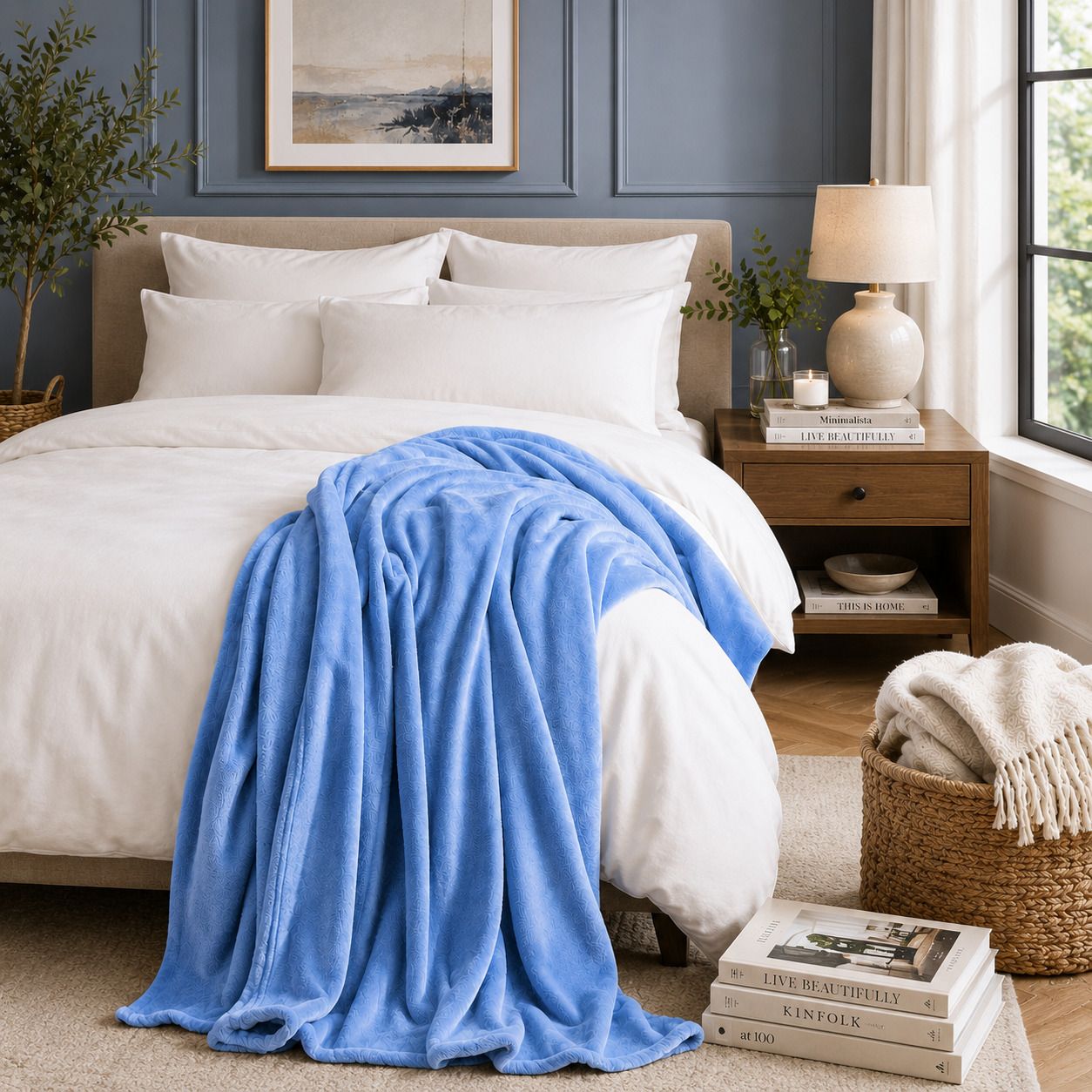 vyomfit Solid Double Fleece Blanket for All Season-picture-14