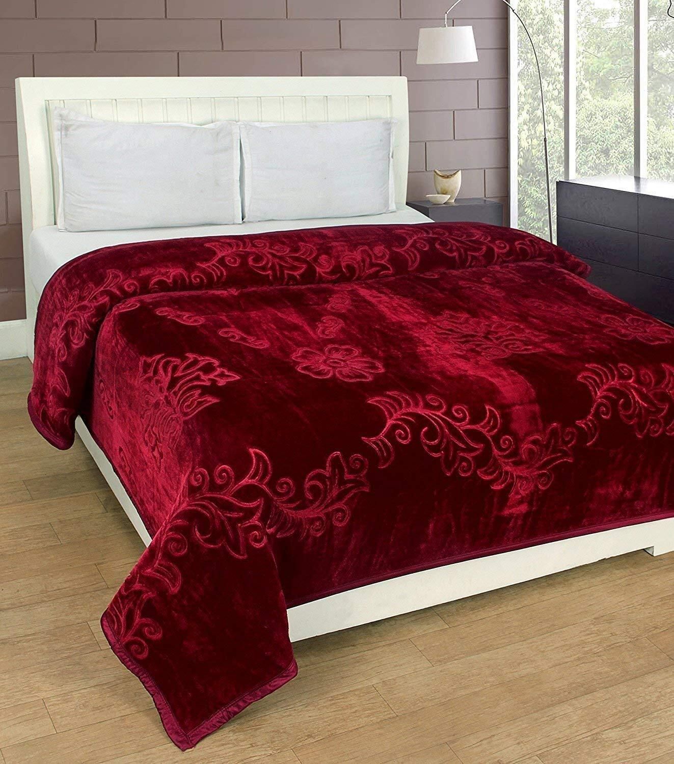 Solid Double Mink Blanket for Heavy Winter-image-13