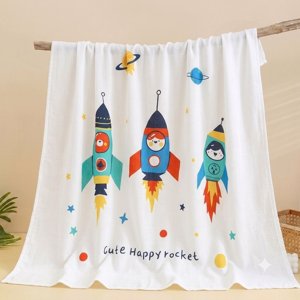 butterthief Cartoon Crib Crib Baby Blanket for All Season-picture-44