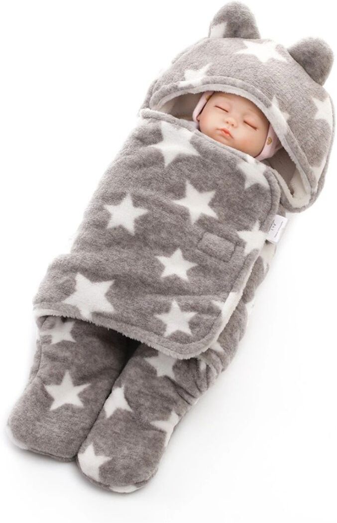tinitot Printed Single Hooded Baby Blanket for Mild Winter-picture-26