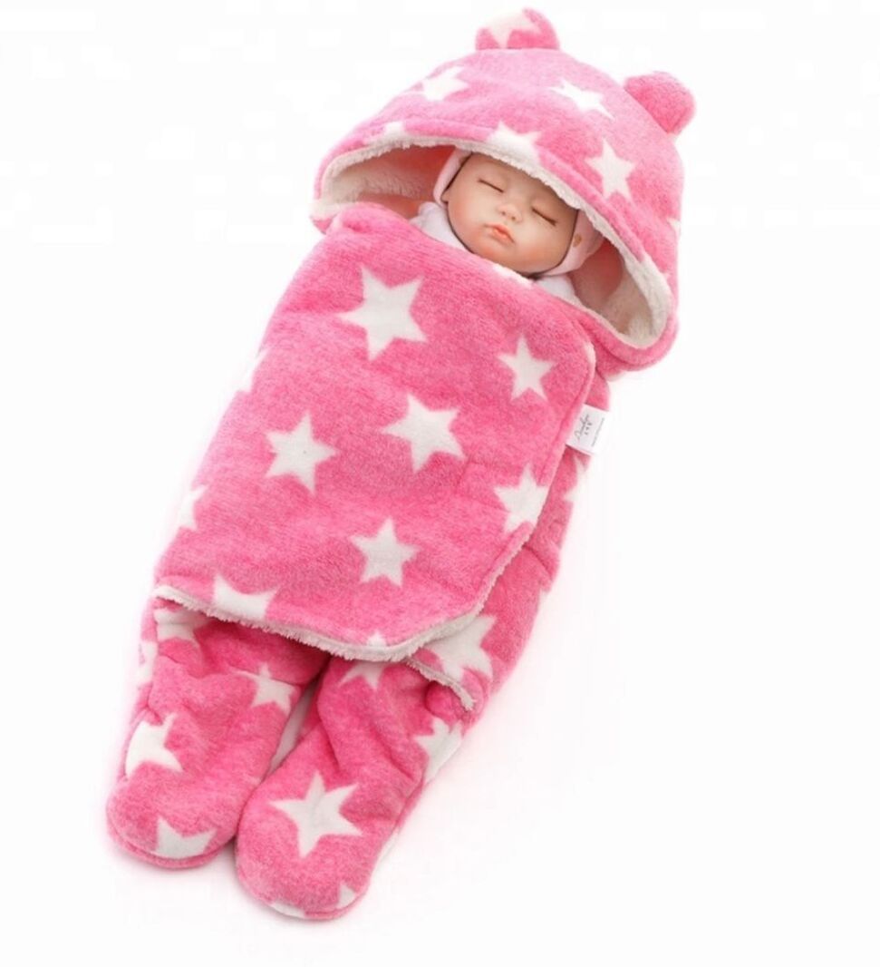 tinitot Printed Single Hooded Baby Blanket for Mild Winter-picture-39