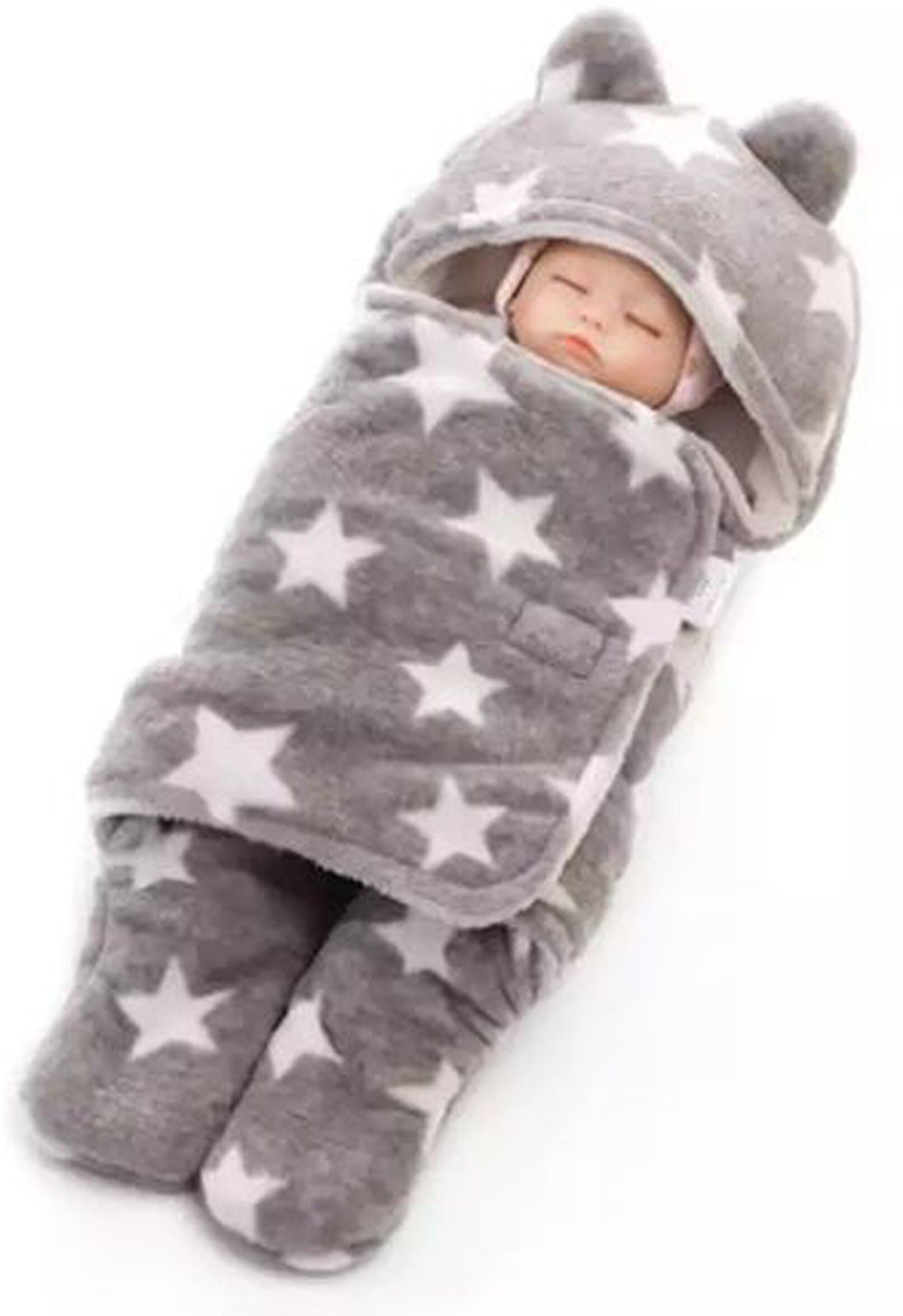 Self Design Crib Hooded Baby Blanket for AC Room-image-2