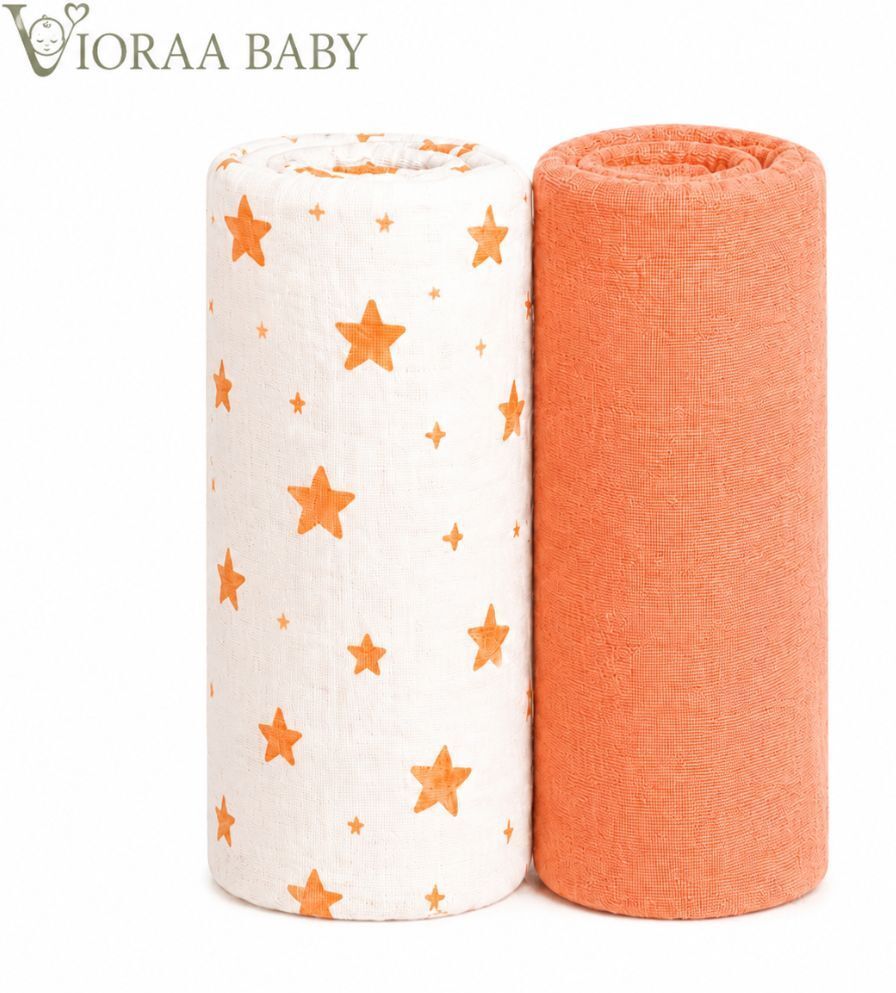 vioraa baby Printed Crib Swaddling Baby Blanket for All Season-picture-17
