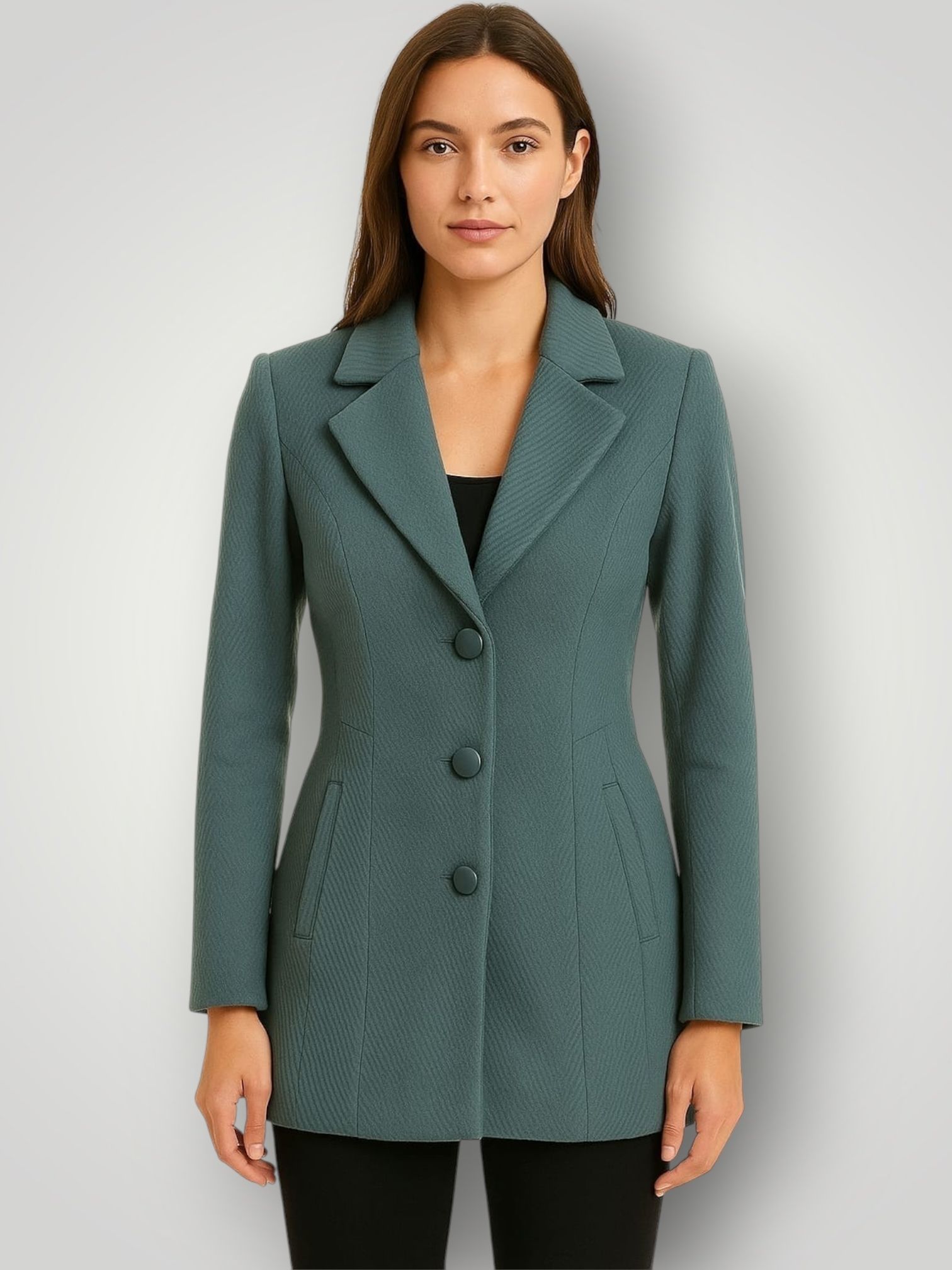 pepzo Women Solid Double Breasted Casual Blazer-picture-23