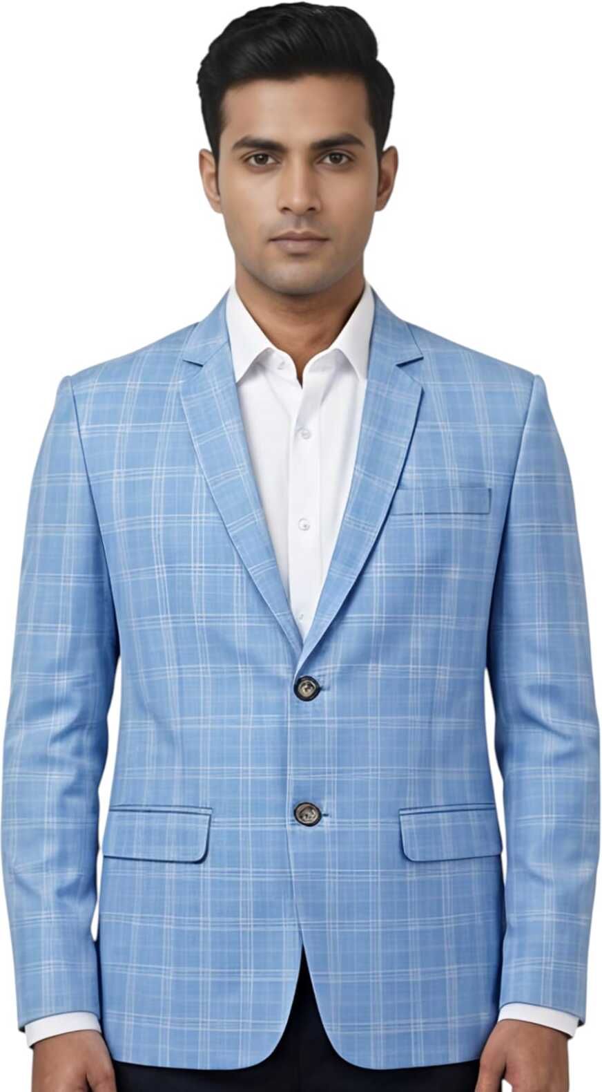 Men Checkered Single Breasted Beach Wear, Casual, Festive, Festive & Wedding, Formal, Lounge Wear, Party, Sports, Wedding Blazer-image-7