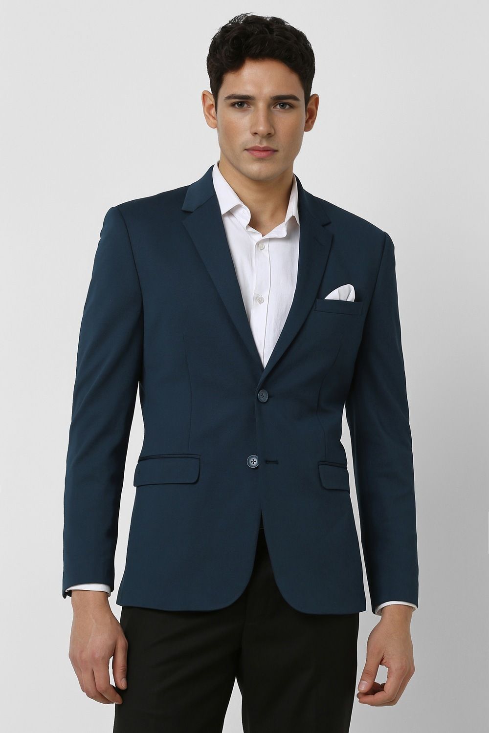 peter england Men Solid Single Breasted Formal Blazer-picture-32