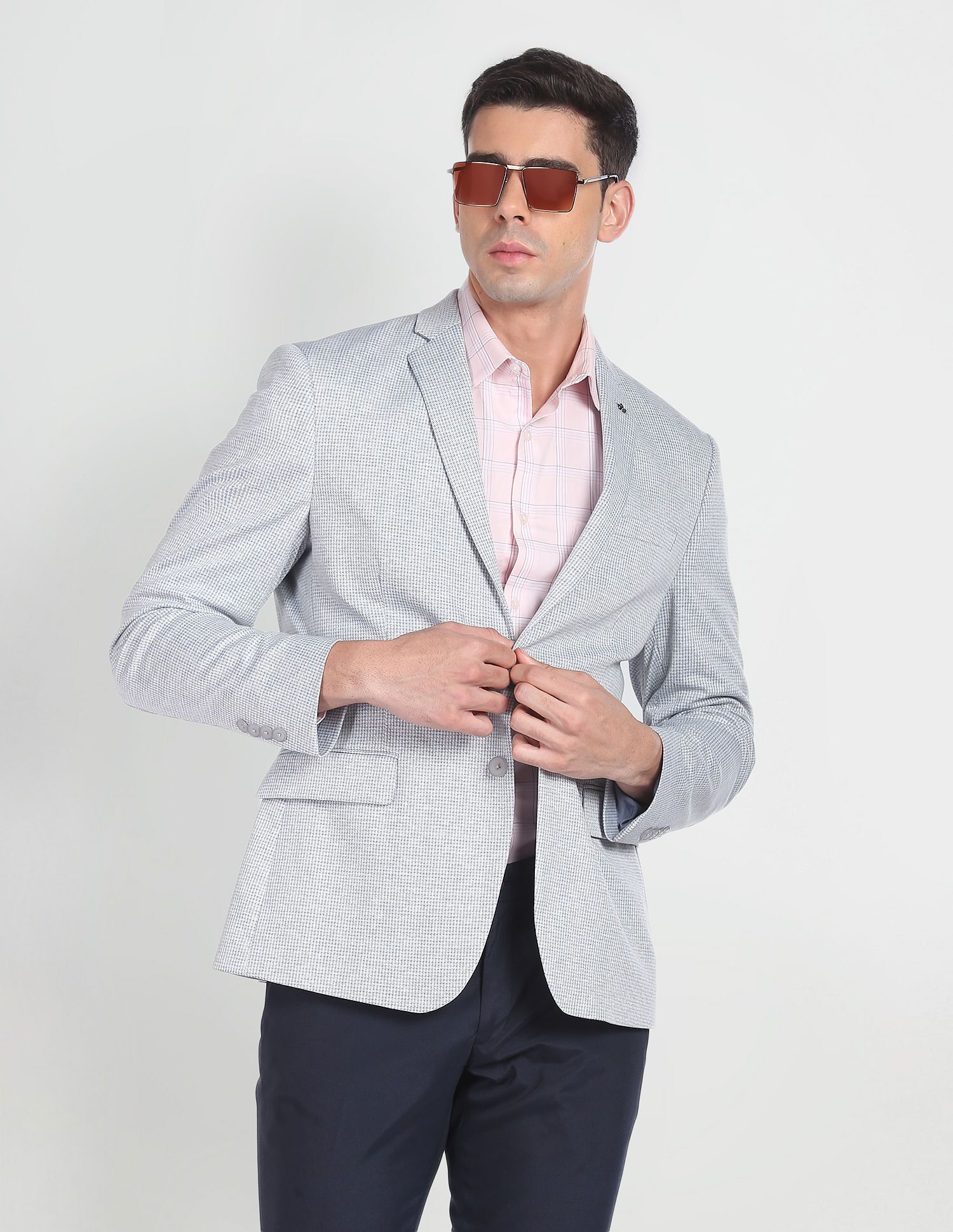 arrow Men Solid Single Breasted Formal Blazer-picture-28