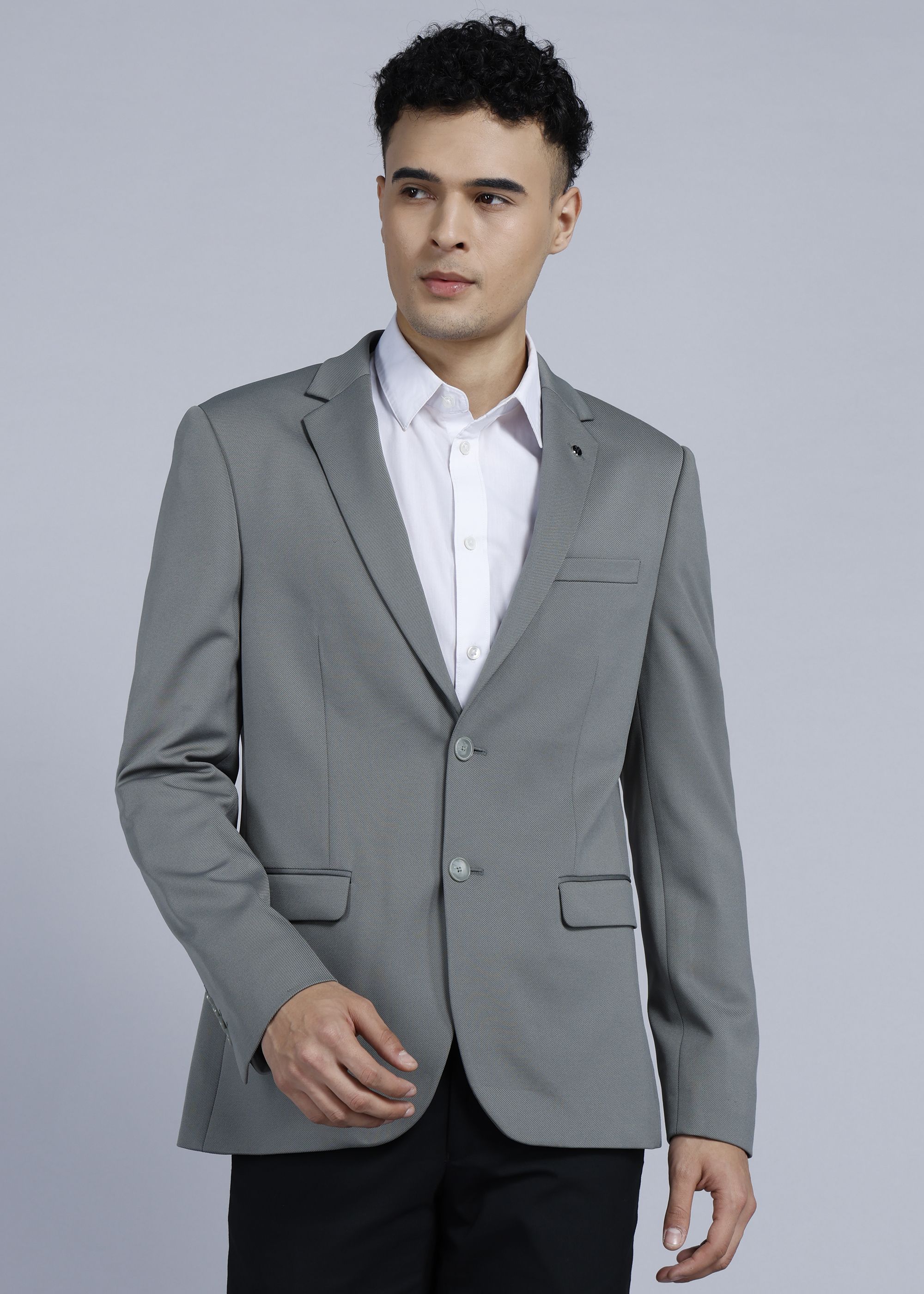 van heusen Men Self Design Single Breasted Formal Blazer-picture-10