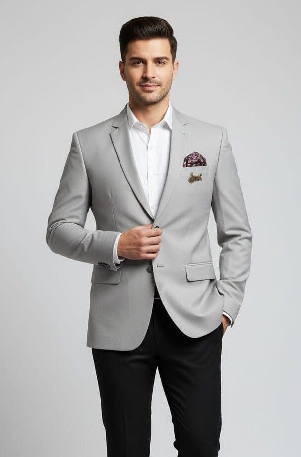 asthetic Men Solid Single Breasted Party, Festive, Formal, Wedding, Casual Blazer-picture-29