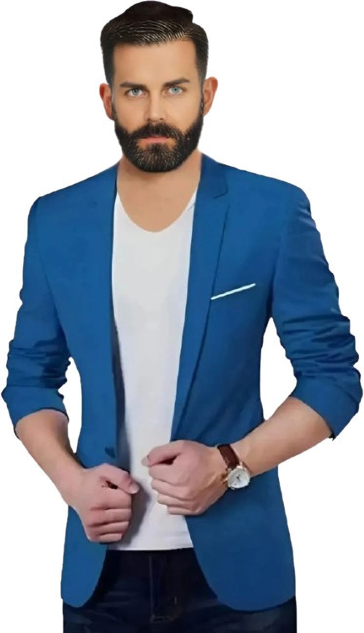 darbar in Men Solid Single Breasted Casual, Formal, Festive & Wedding Blazer-picture-2