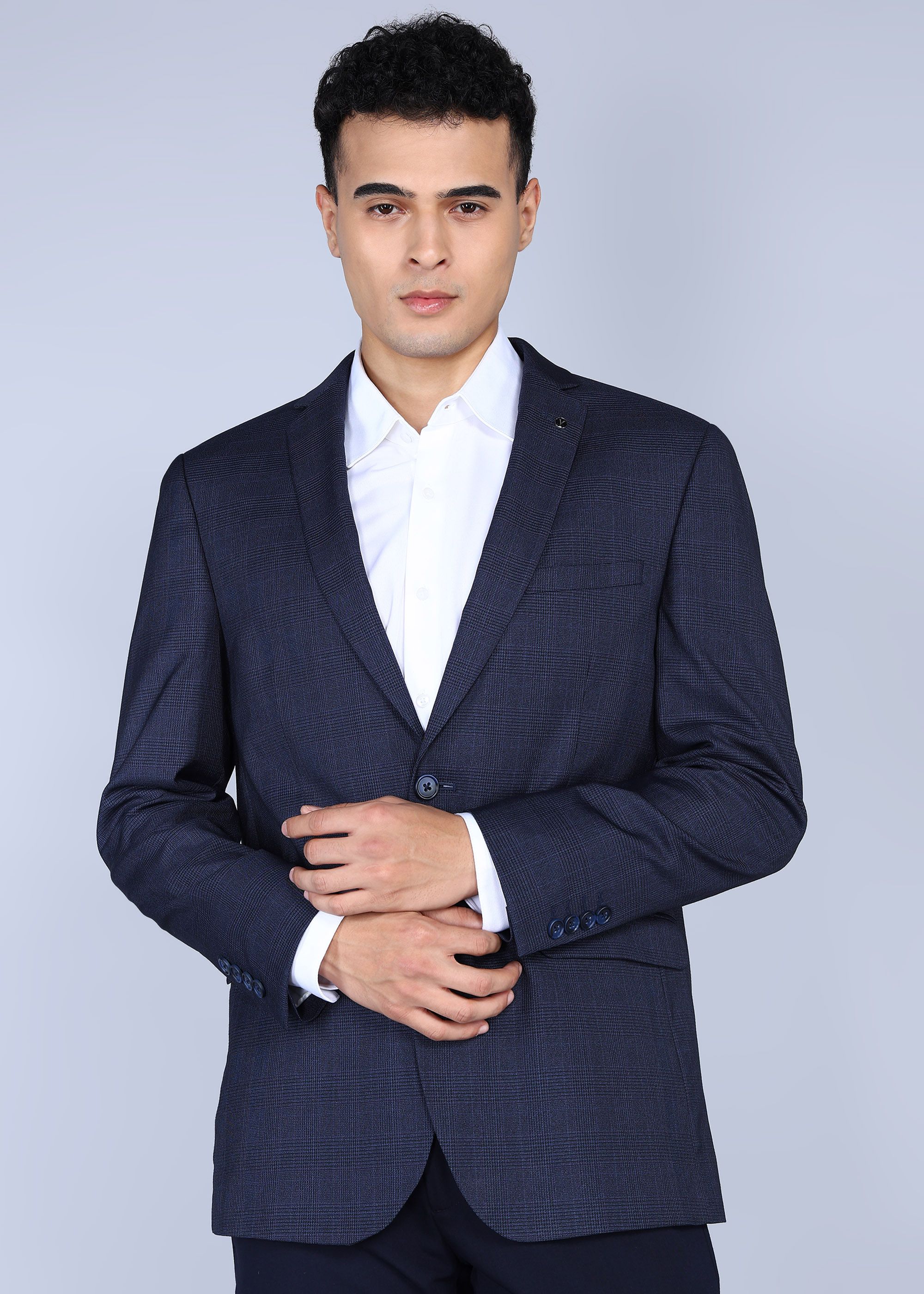 van heusen Men Checkered Single Breasted Formal Blazer-picture-21