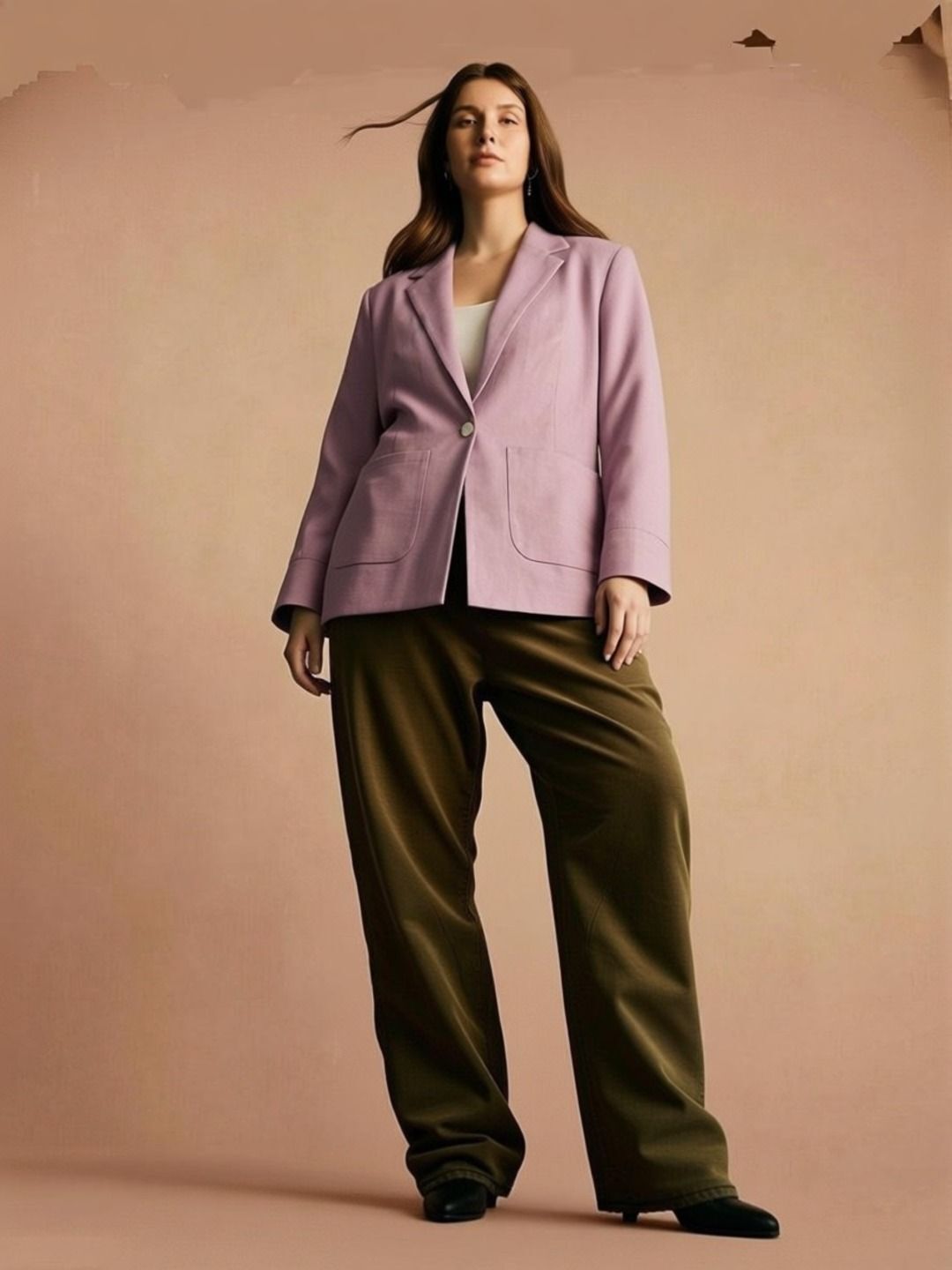 rajenderani Women Solid Single Breasted Formal Blazer-picture-40