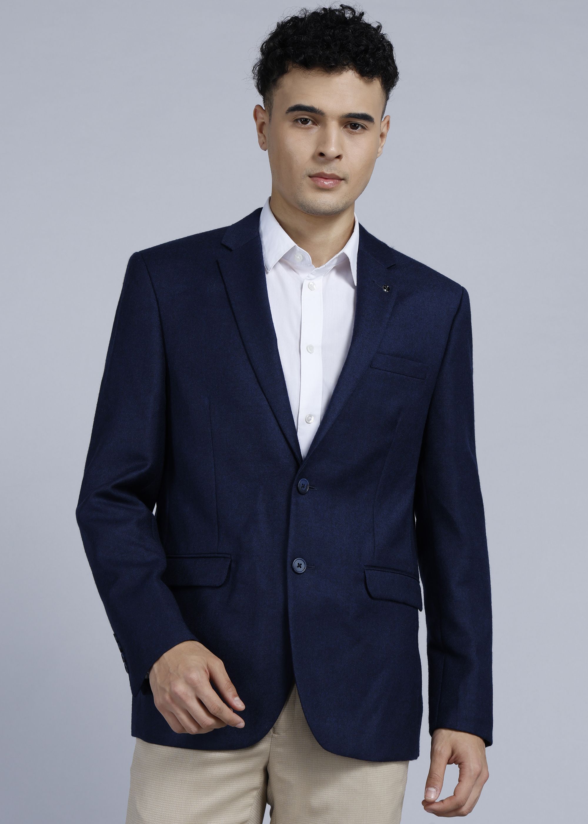 van heusen Men Solid Single Breasted Formal Blazer-picture-22