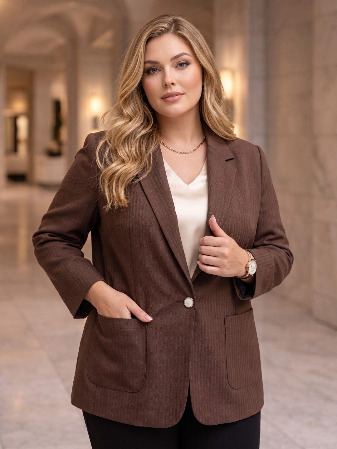 export bhavya Women Solid Single Breasted Casual Blazer-picture-39
