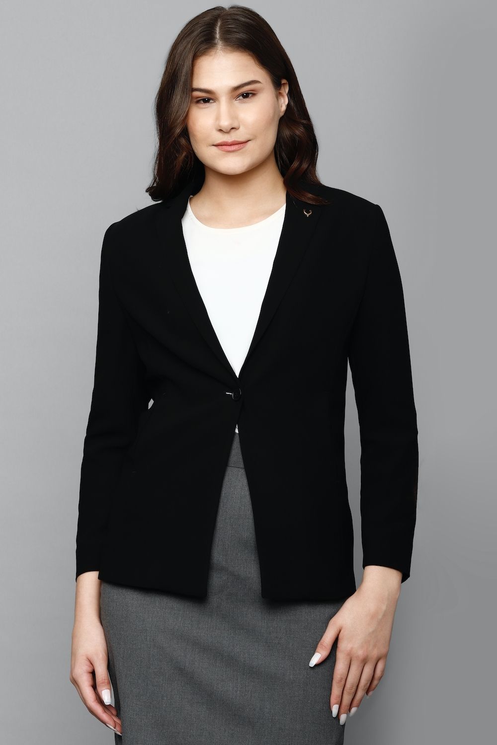 allen solly Women Solid Single Breasted Casual Blazer-picture-32