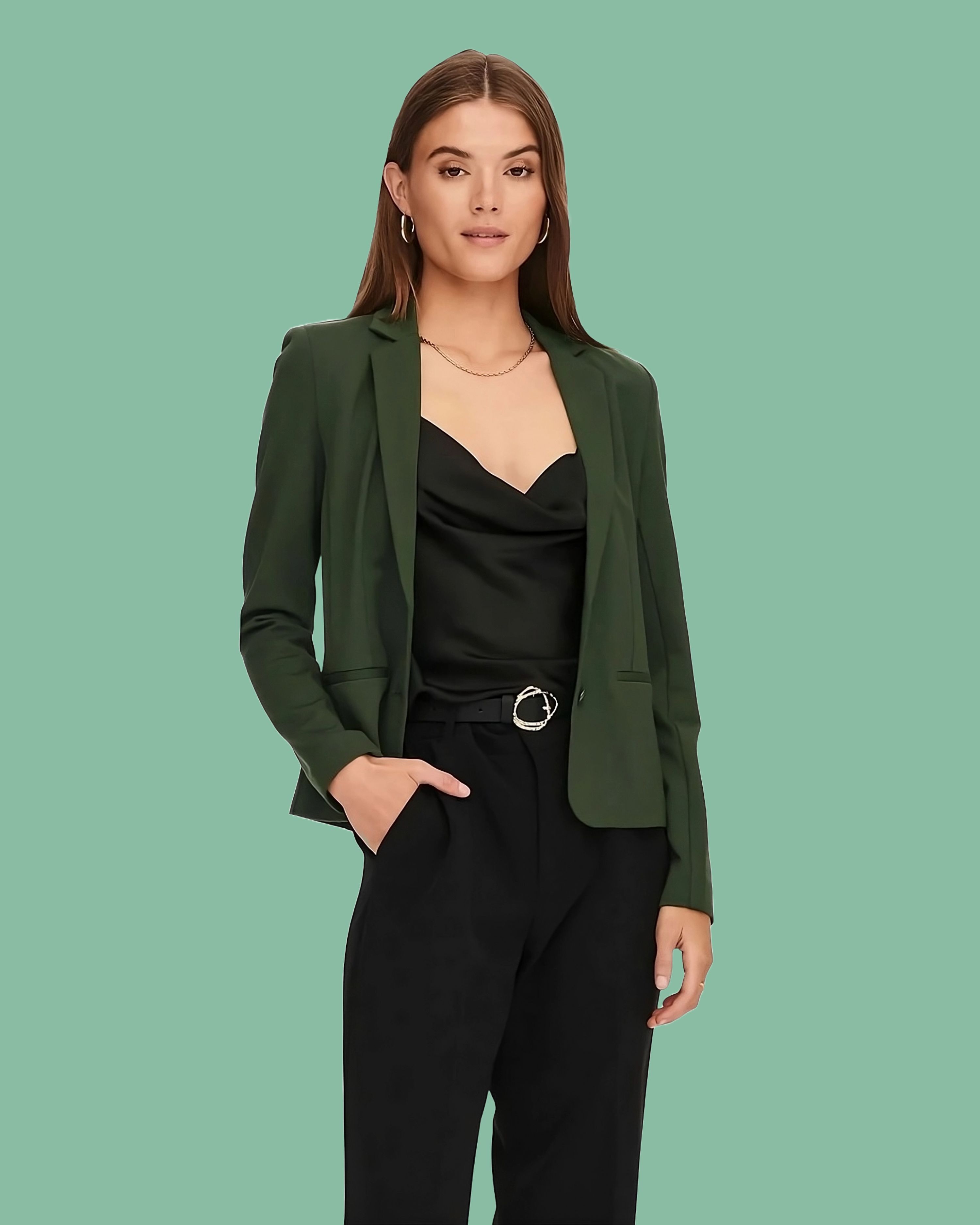 rocksy Women Solid Single Breasted Casual Blazer-picture-29