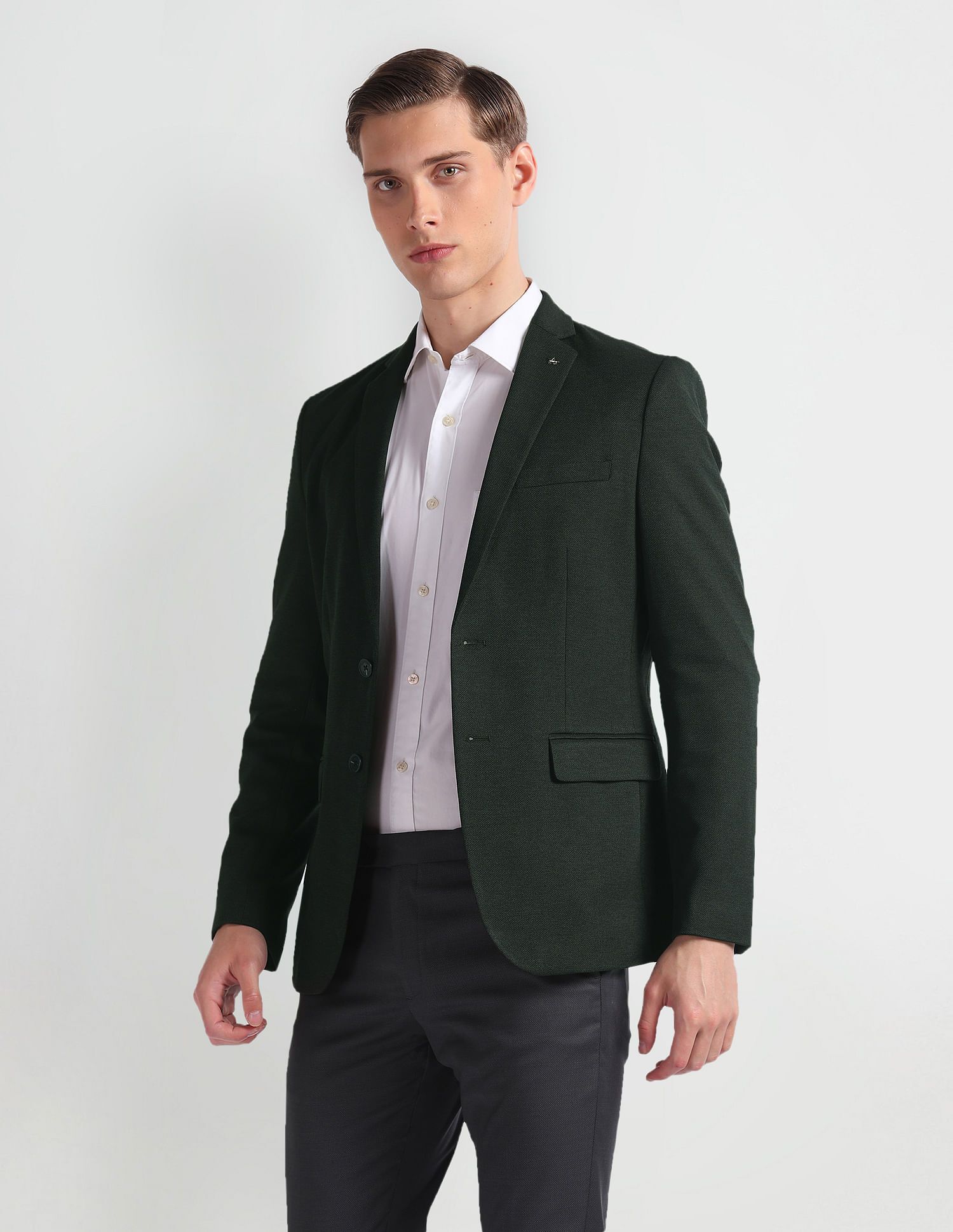 arrow Men Solid Single Breasted Formal Blazer-picture-28