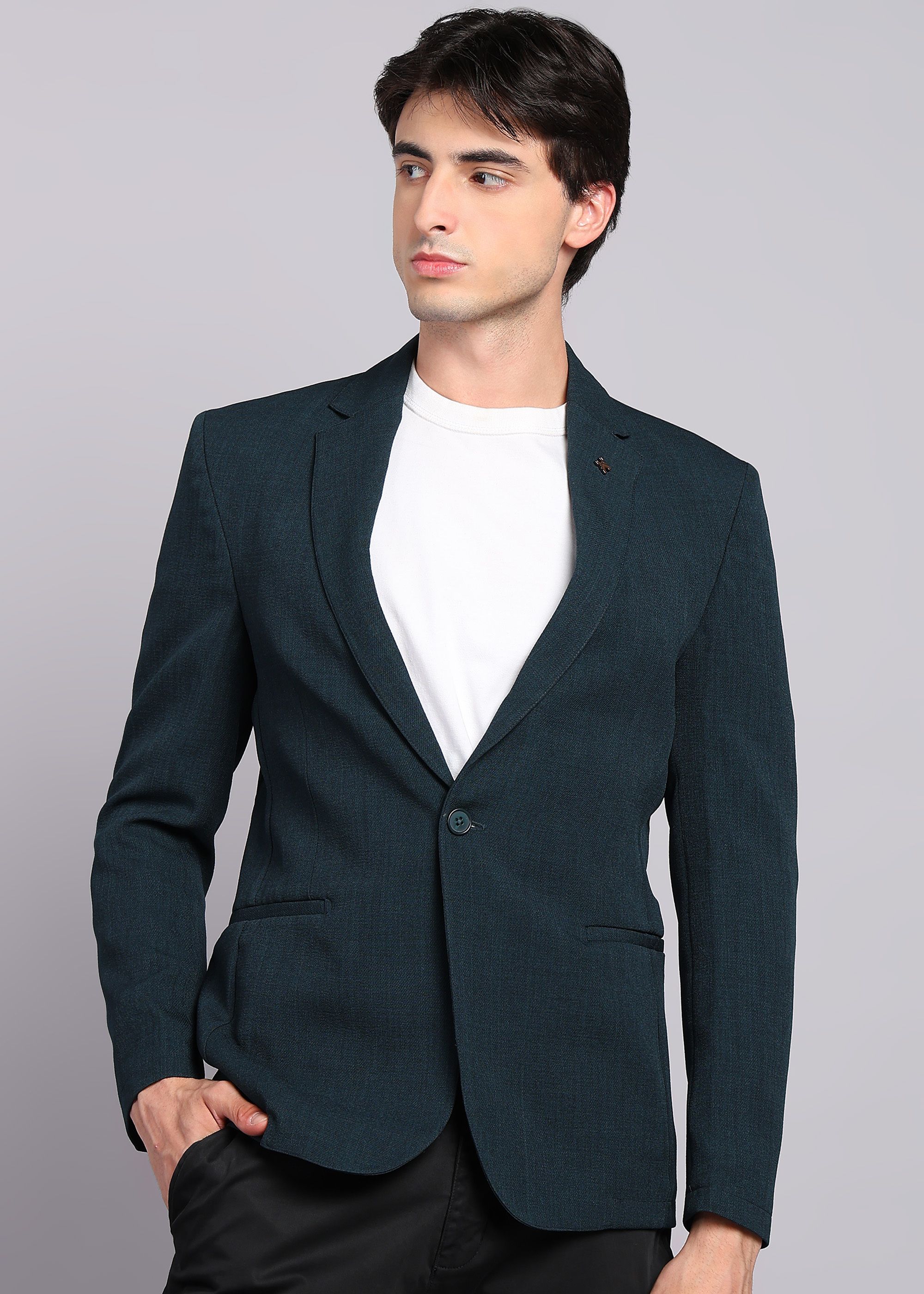 killer Men Solid Single Breasted Casual Blazer-picture-26
