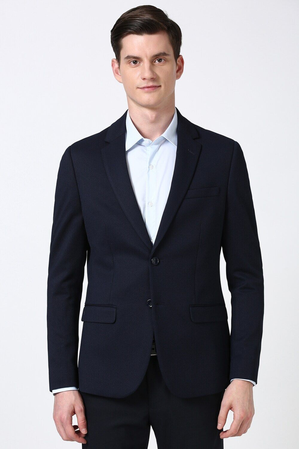 peter england Men Self Design Single Breasted Formal Blazer-picture-21
