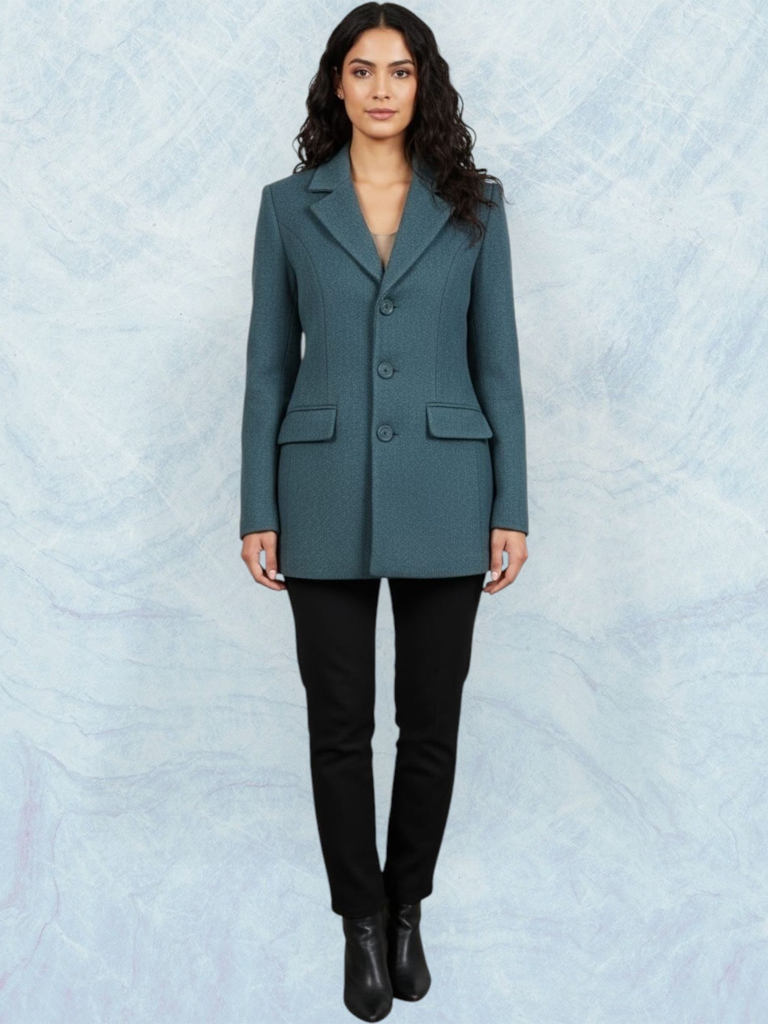 pepzo Women Solid Double Breasted Casual Blazer-picture-17