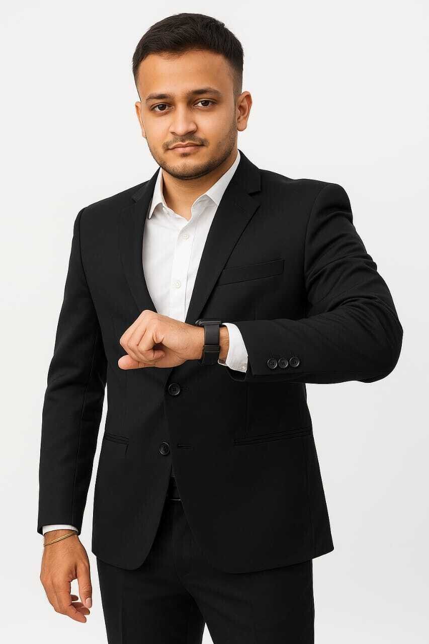 fashyy Men Solid Single Breasted Festive & Wedding Blazer-picture-44