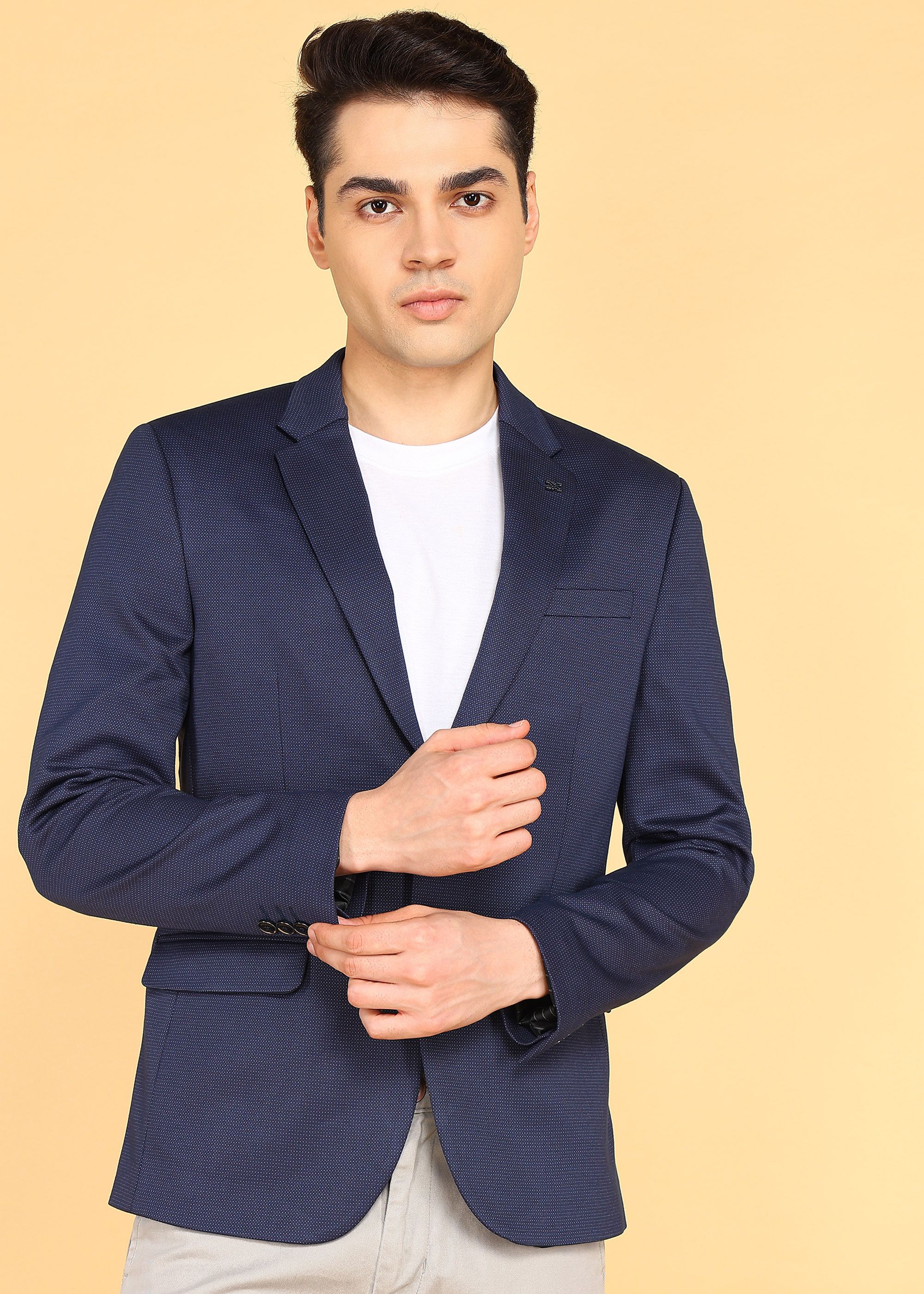 killer Men Solid Single Breasted Casual Blazer-picture-13