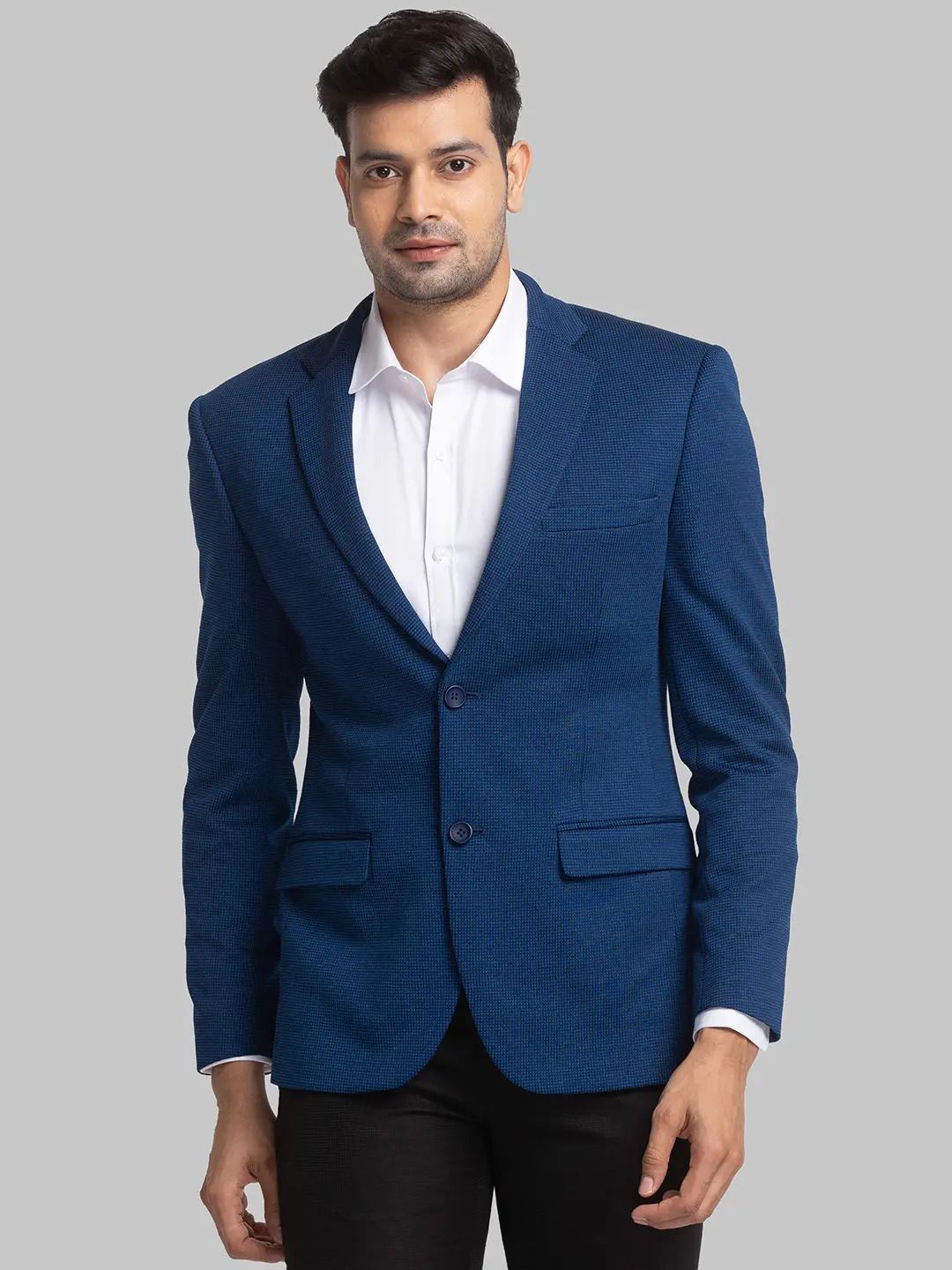Men Solid Single Breasted Casual Blazer