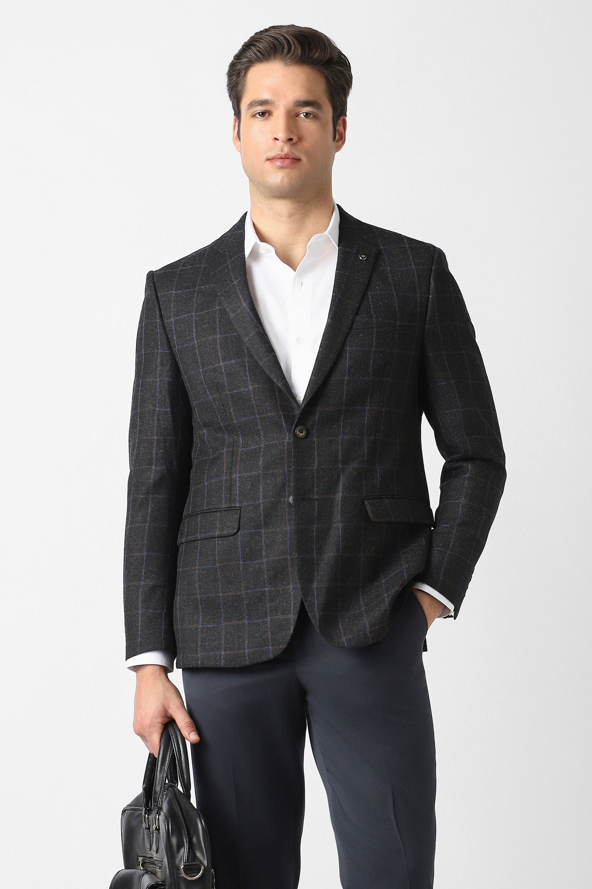 van heusen Men Checkered Single Breasted Formal Blazer-picture-44