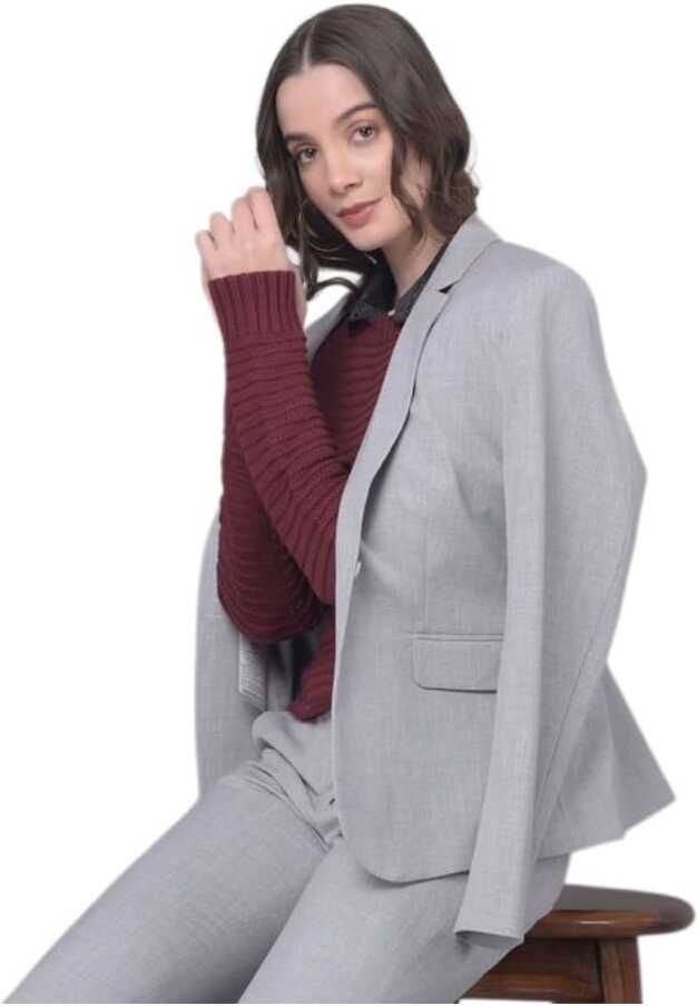 sanjitgarments Women Solid Single Breasted Casual Blazer-picture-30