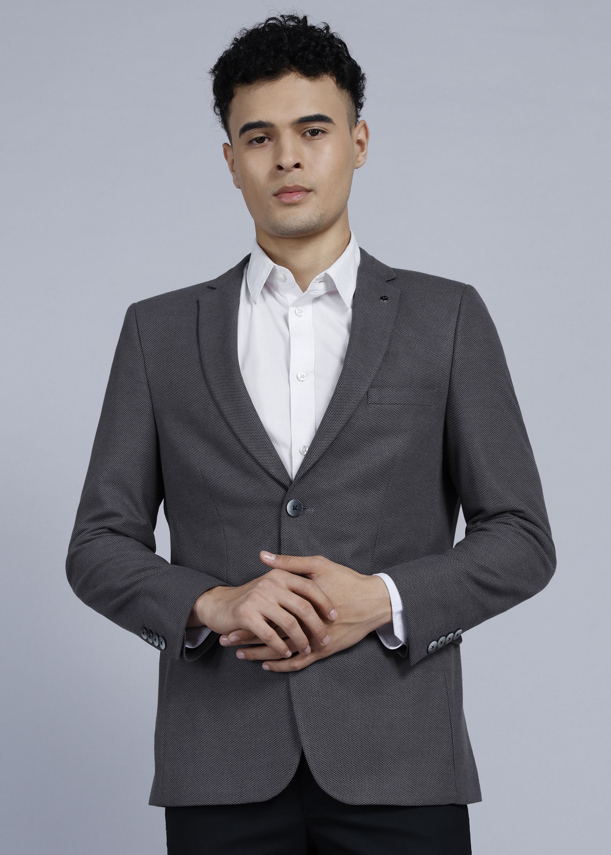 van heusen Men Self Design Single Breasted Formal Blazer-picture-24