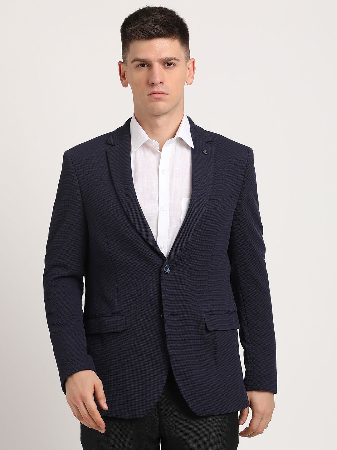 turtle Men Self Design Single Breasted Casual Blazer-picture-11