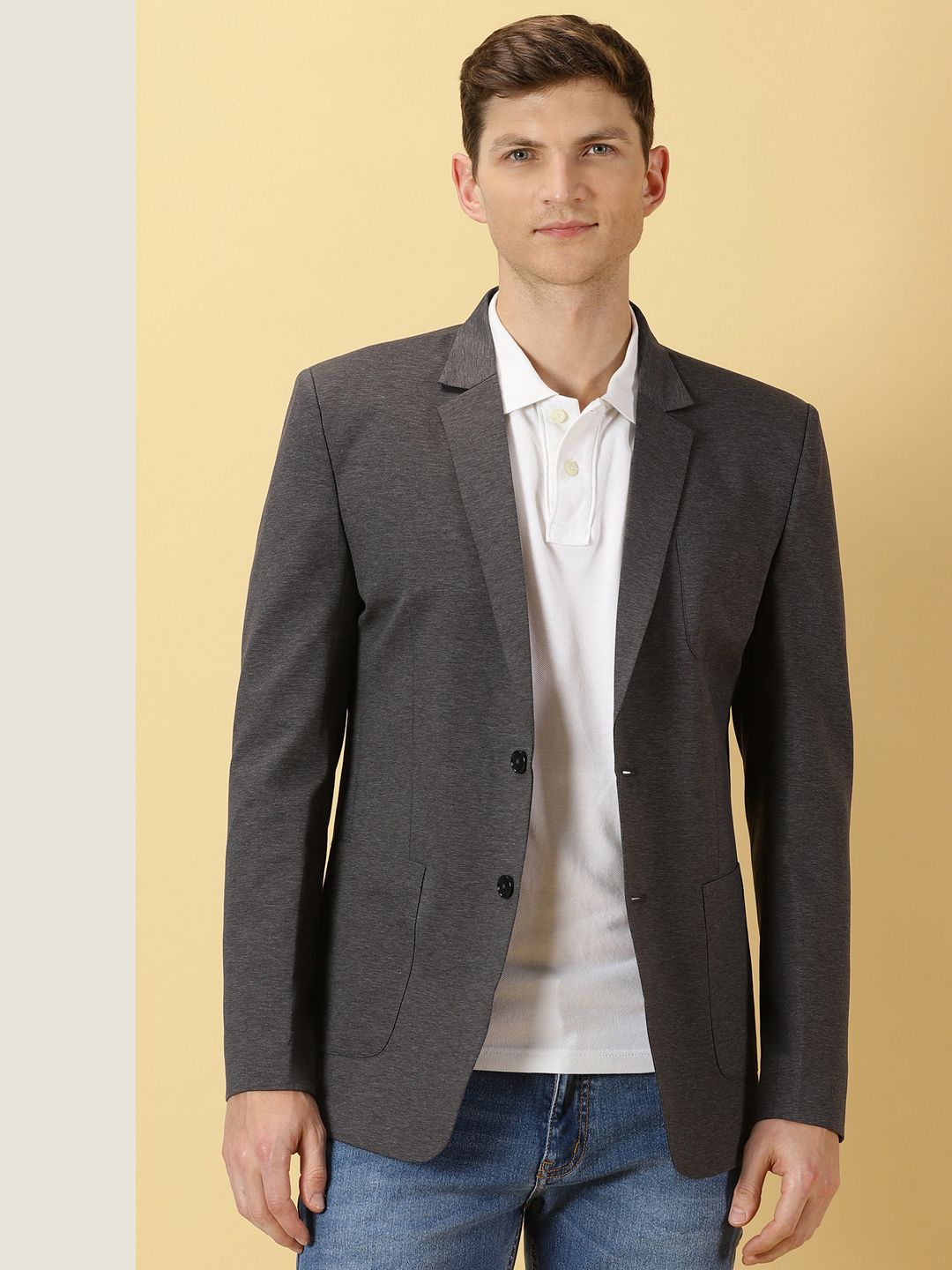 thomas scott Men Solid Single Breasted Casual Blazer-picture-12