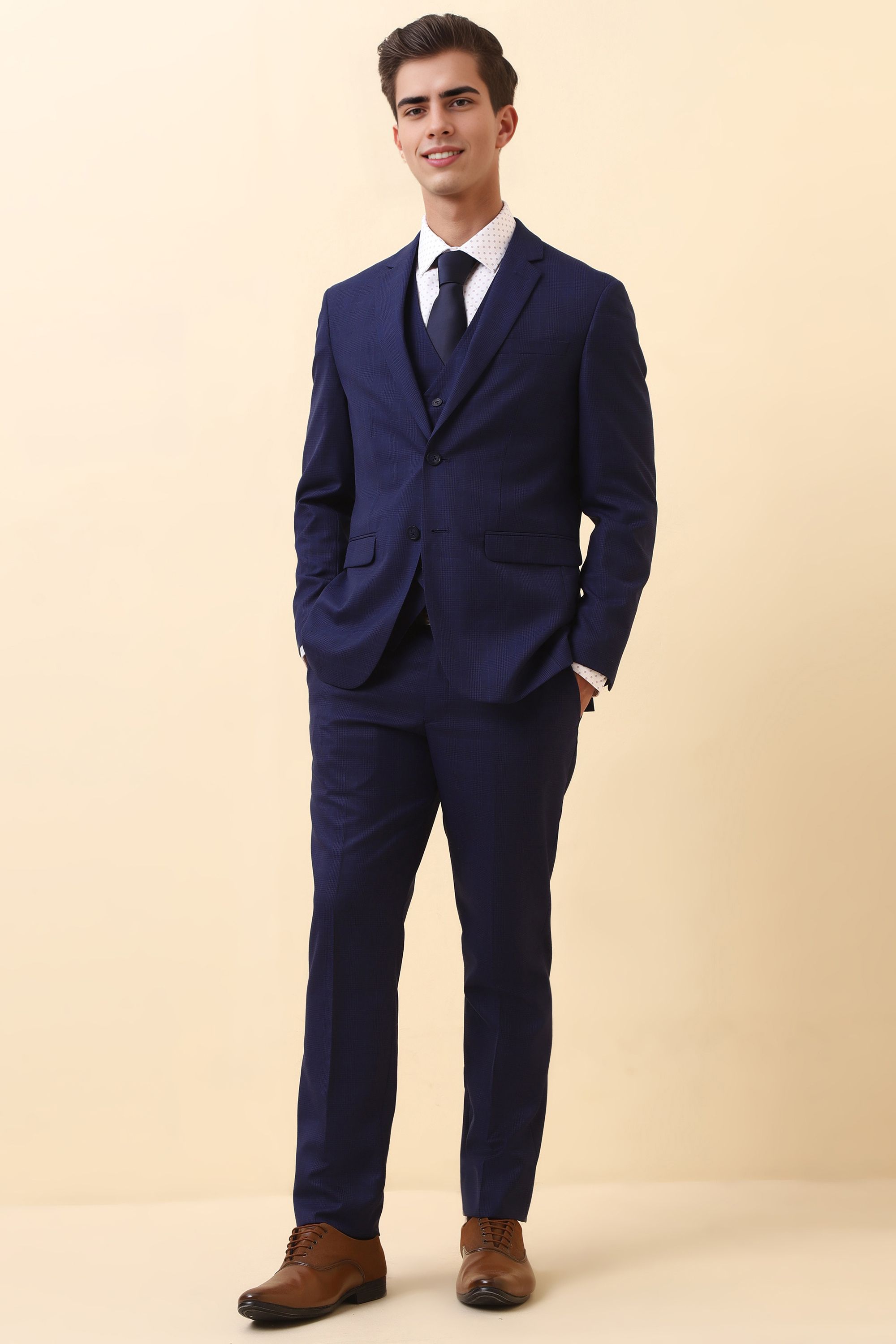 allen solly Men Solid Double Breasted Casual Blazer-picture-15