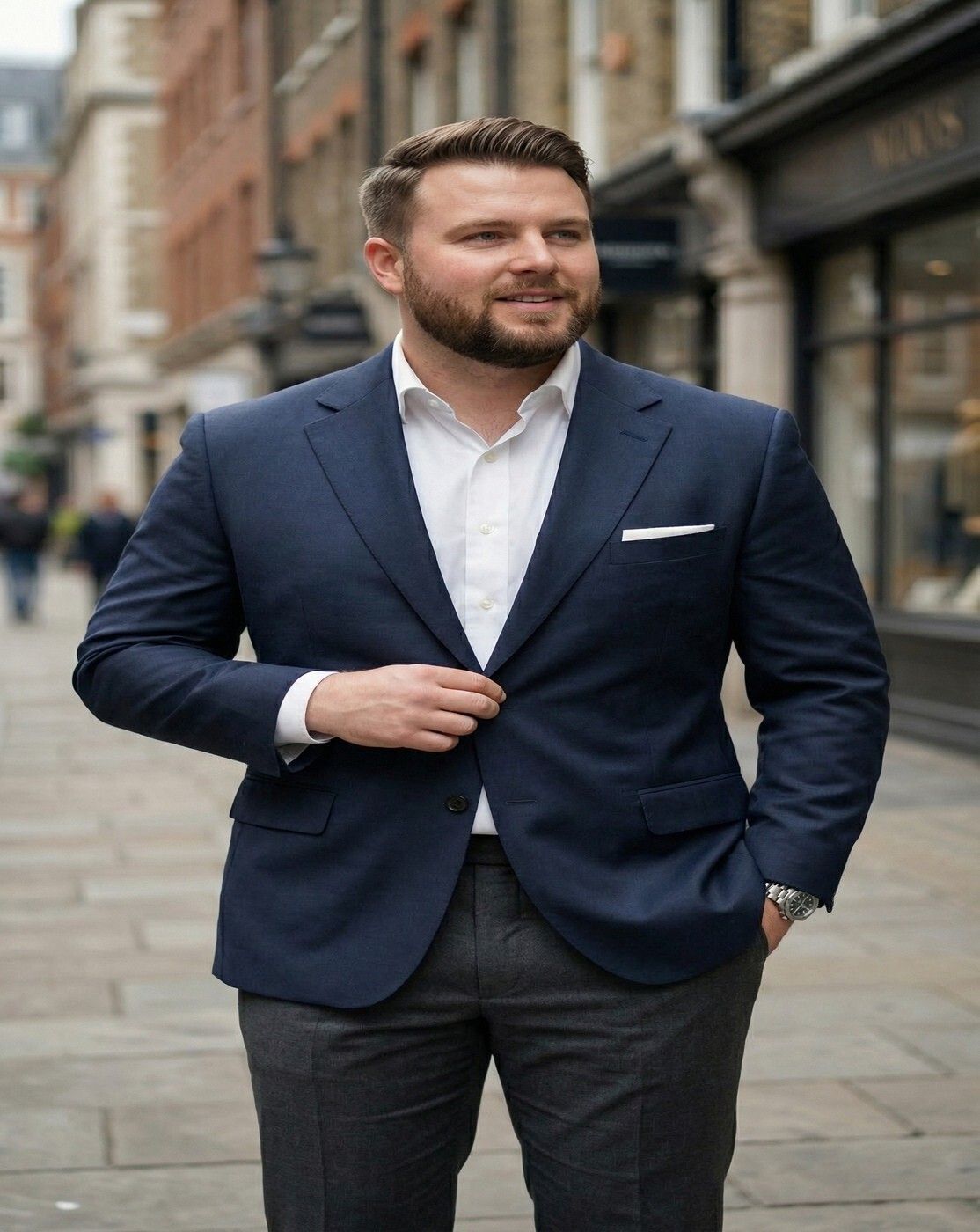 rajenderani Men Solid Single Breasted Formal Blazer-picture-33
