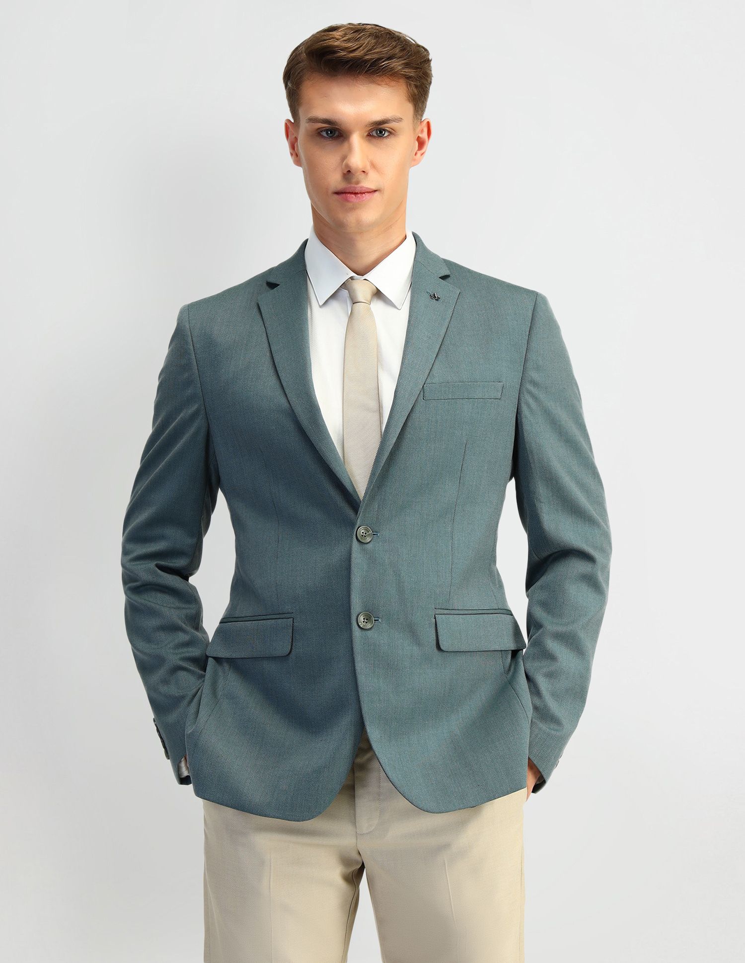 arrow Men Solid Single Breasted Formal Blazer-picture-29