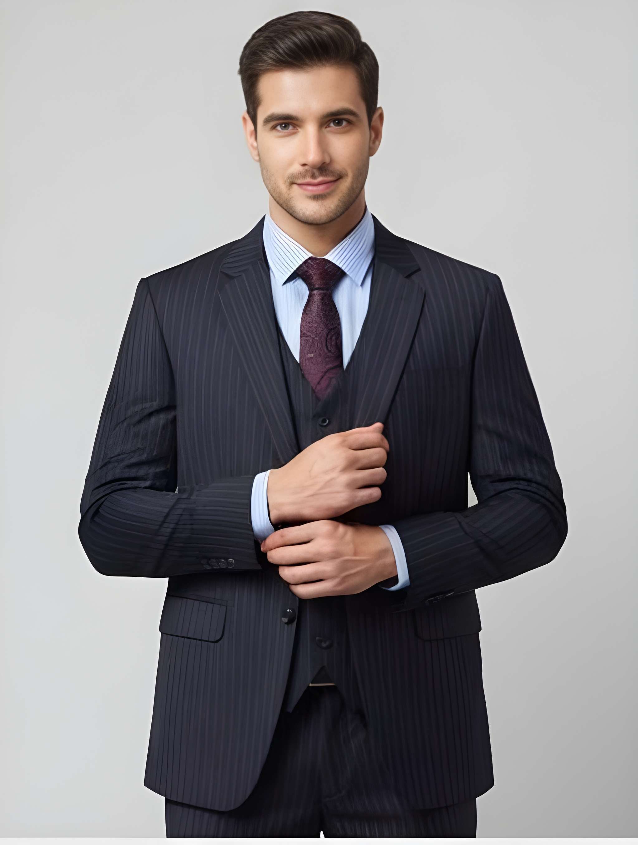 anju clothes Men Striped Single Breasted Casual, Festive Blazer-picture-28