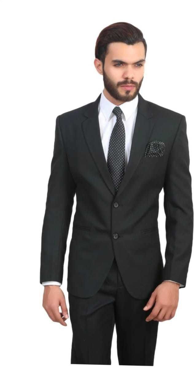 Men Solid Single Breasted Formal Blazer