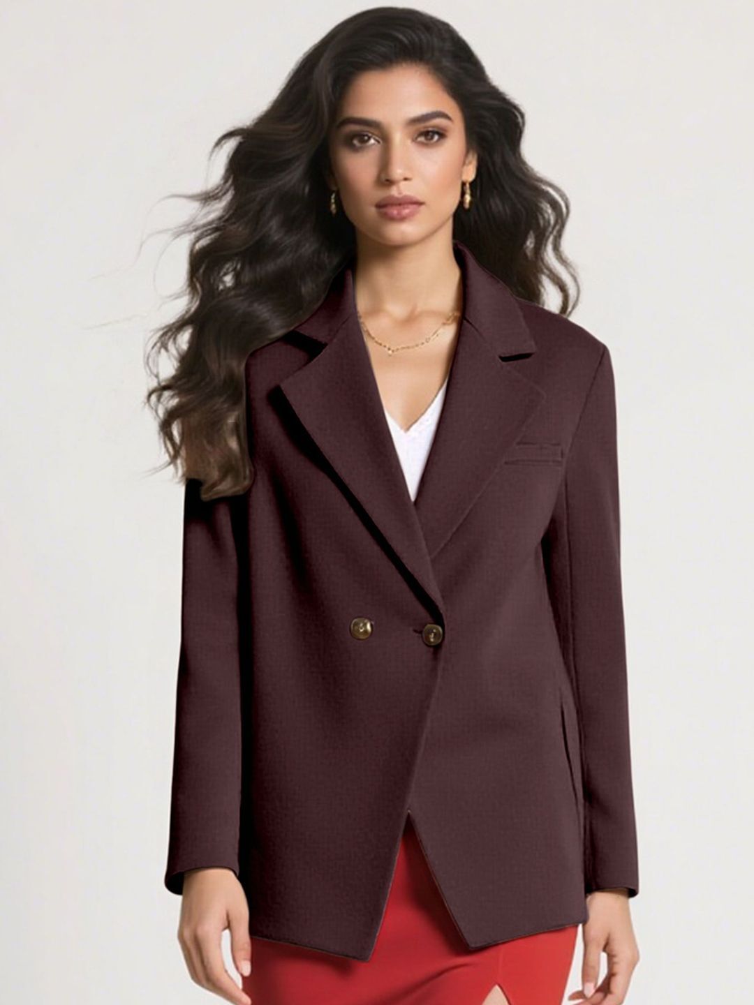 all about you Women Solid Single Breasted Casual Blazer-picture-10
