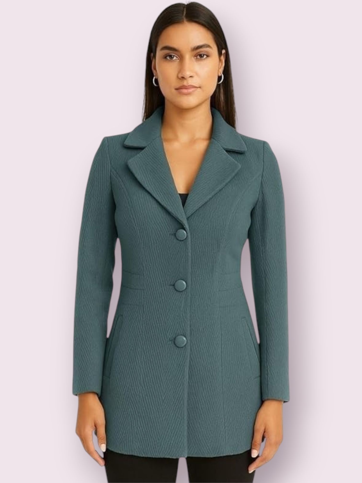 pepzo Women Solid Double Breasted Casual Blazer-picture-24