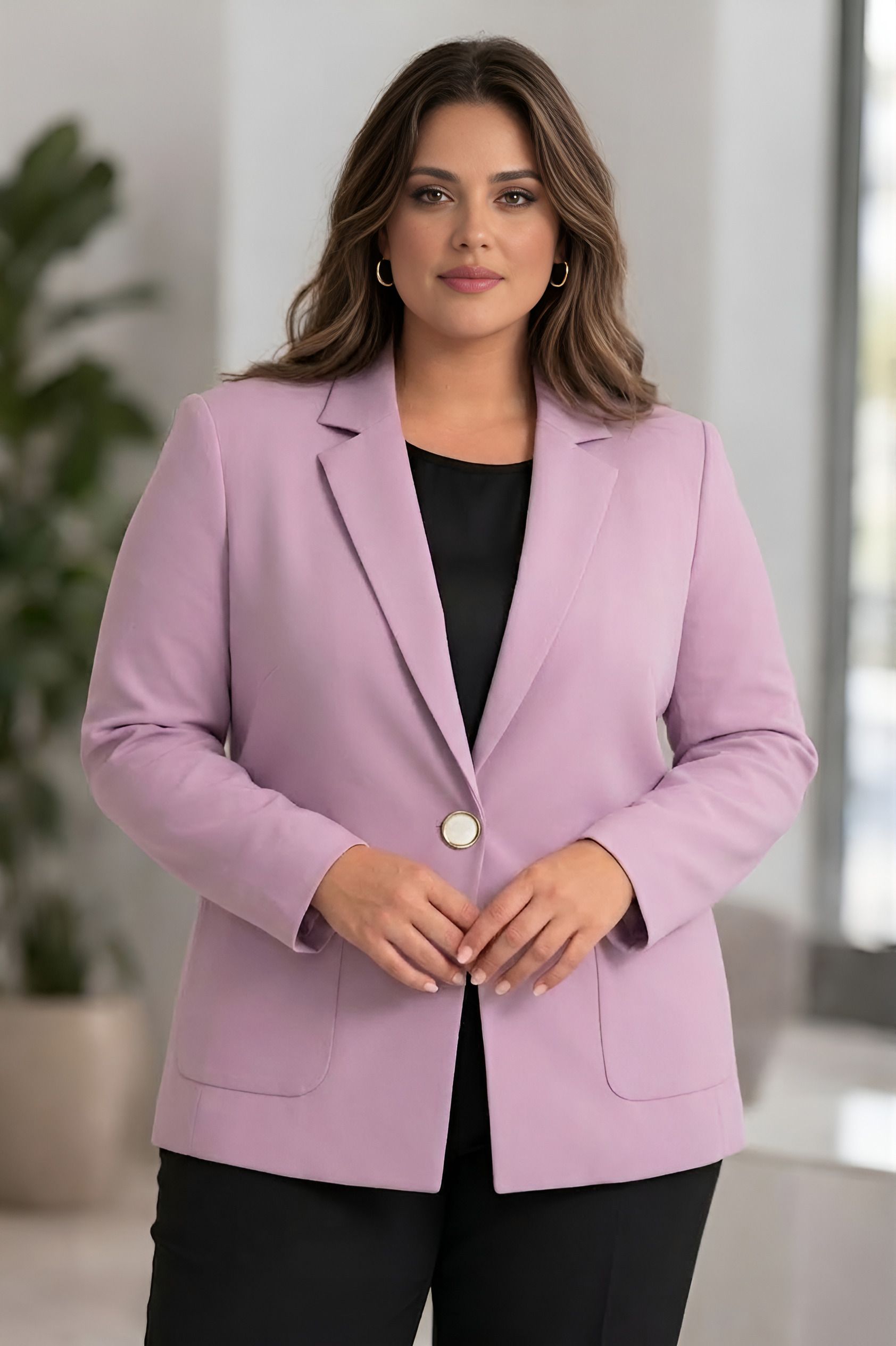 theclassictogs Women Solid Single Breasted Casual Blazer-picture-16