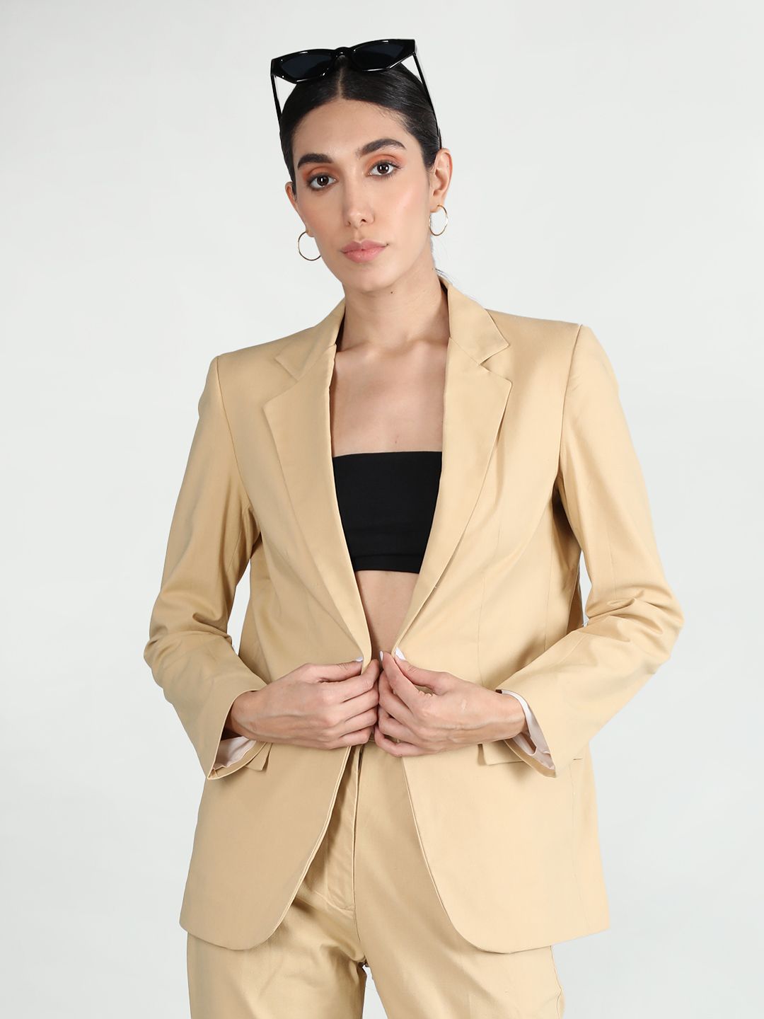 chkokko Women Solid Single Breasted Casual Blazer-picture-28