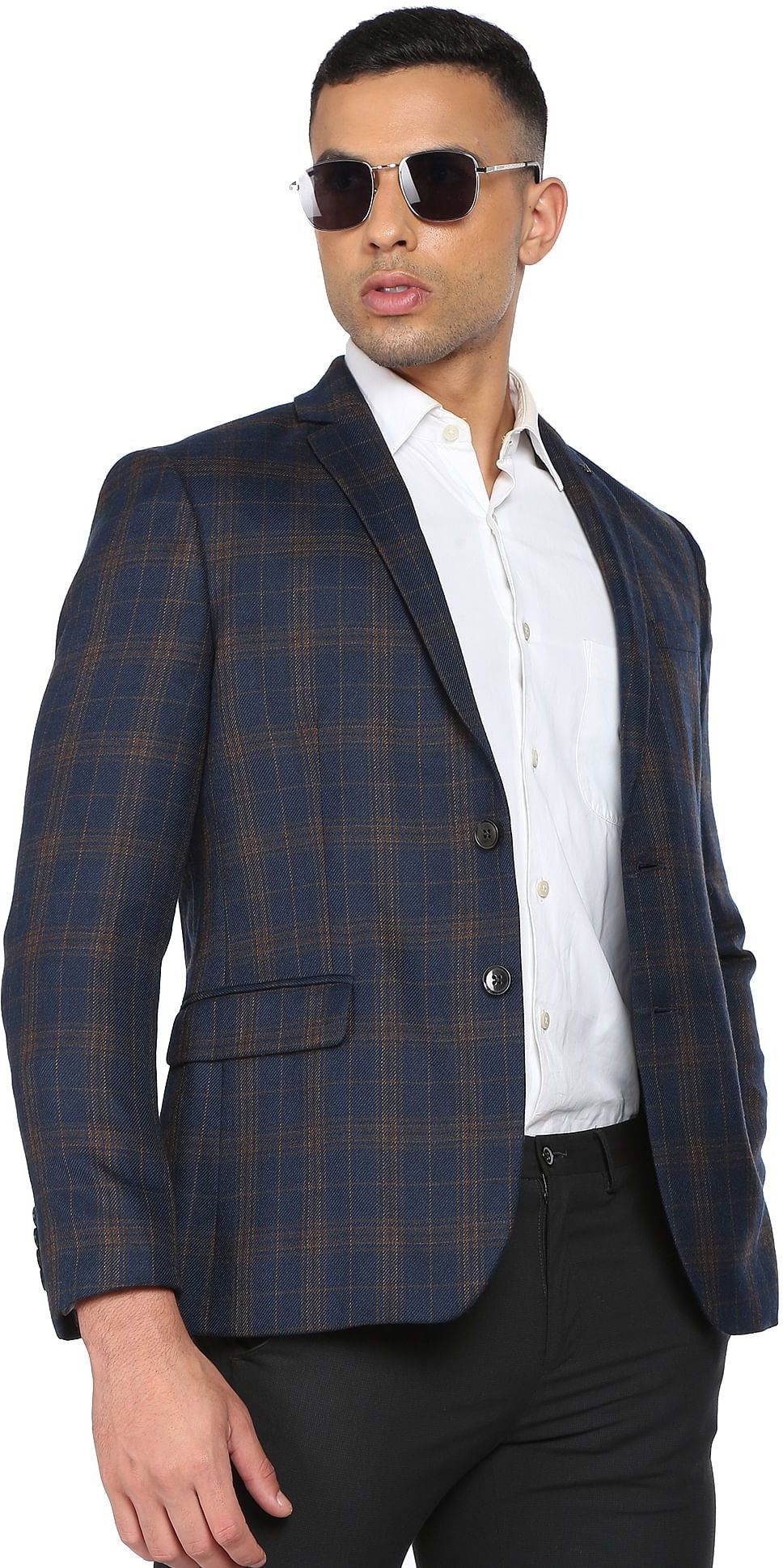 arrow Men Checkered Single Breasted Casual Blazer-picture-20