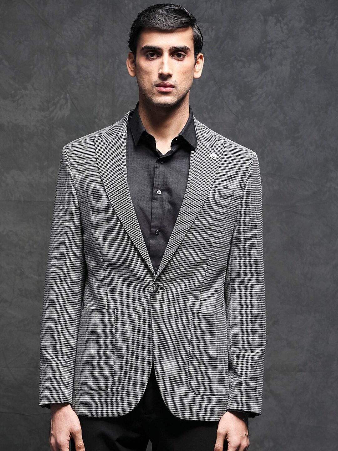 rare rabbit Men Solid Single Breasted Formal Blazer-picture-11