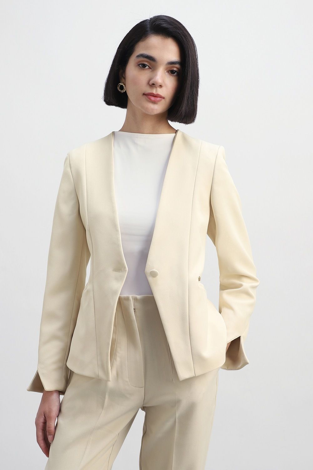 allen solly Women Solid Single Breasted Casual Blazer-picture-31