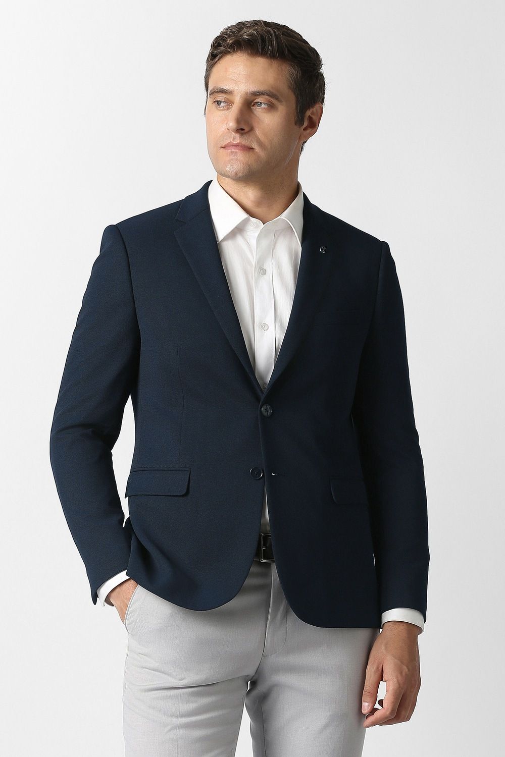 van heusen Men Solid Single Breasted Formal Blazer-picture-26