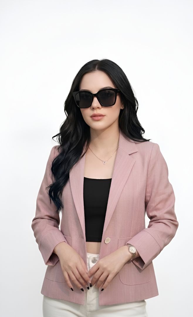 purever india Women Solid Single Breasted Casual Blazer-picture-12